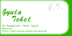 gyula tehel business card